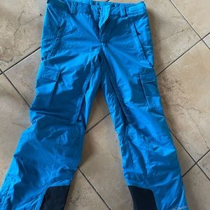 Columbia Omni Tech Snowpants size Large Regular bright blue Omni Heat lined ski
